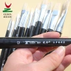 Chengzhen Factory directly sells black and white oil painting brushes, pig bristle acrylic brushes, single hard brush brushes and painting brushes details Picture